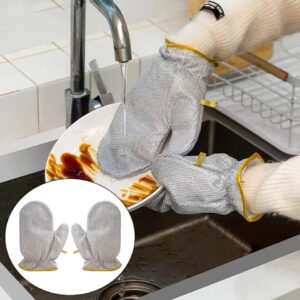 Kitchen Dishe Silver Wire Cleaning Gloves