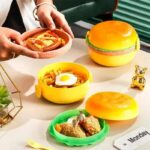 Burger Shaped Lunch Box – Cute & Durable Food Storage for Kids & Adults | ASGADGET Pakistan