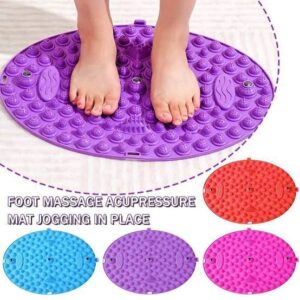 Foot Massage Mat,Foot Reflexology Pad,Relaxation Massage Mat Feet Massage Pad,Anti Fatigue Walk Stone Acupoint Mat Particle Portable Massage Tool for Walking(Blue,21.6in)