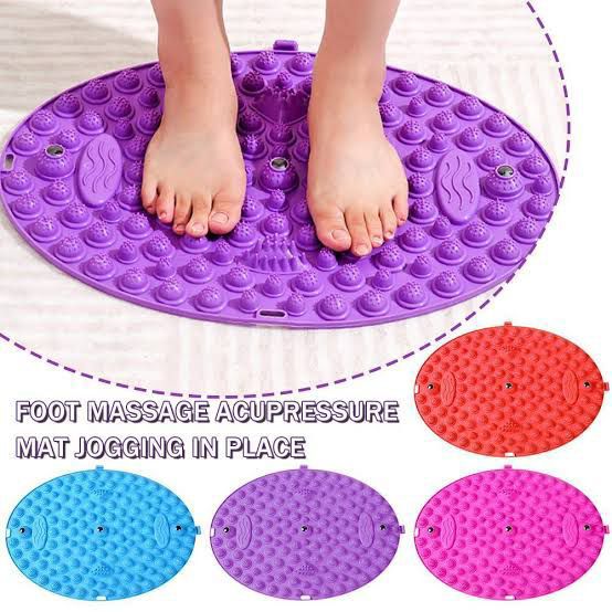 Foot Massage Mat,Foot Reflexology Pad,Relaxation Massage Mat Feet Massage Pad,Anti Fatigue Walk Stone Acupoint Mat Particle Portable Massage Tool for Walking(Blue,21.6in)